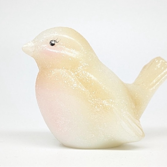 FENTON VTG  RARE GLISTENING WOODS BIRD FIGURINE signed  HIGHLY Collectible - Picture 3 of 10